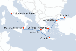 Itinéraire : Méditerranée & mers adjacentes