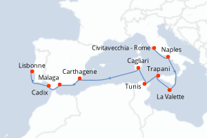 Itinéraire : Méditerranée & mers adjacentes