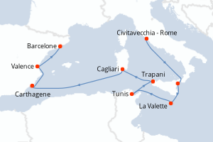 Itinéraire : Méditerranée & mers adjacentes