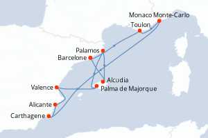 Itinéraire : Méditerranée & mers adjacentes