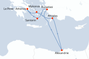 Itinéraire : Méditerranée & mers adjacentes