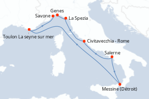 Itinéraire : Méditerranée & mers adjacentes