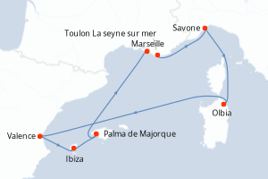 Itinéraire : Méditerranée & mers adjacentes