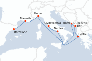 Itinéraire : Méditerranée & mers adjacentes