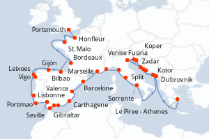 Itinéraire : Méditerranée & mers adjacentes