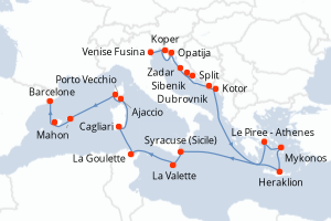 Itinéraire : Méditerranée & mers adjacentes
