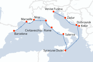 Itinéraire : Méditerranée & mers adjacentes