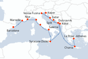 Itinéraire : Méditerranée & mers adjacentes