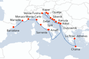 Itinéraire : Méditerranée & mers adjacentes