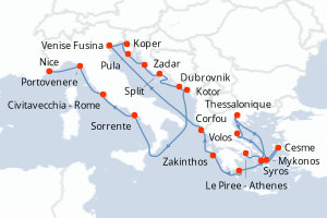Itinéraire : Méditerranée & mers adjacentes