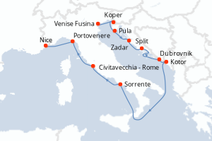 Itinéraire : Méditerranée & mers adjacentes