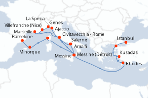 Itinéraire : Méditerranée & mers adjacentes