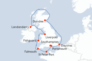 Itinéraire : Europe du Nord & Atlantique NE
