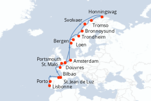 Itinéraire : Europe du Nord & Atlantique NE
