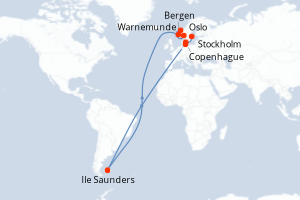 Itinéraire : Europe du Nord & Atlantique NE