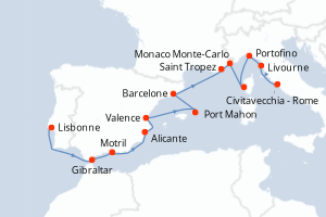 Itinéraire : Méditerranée & mers adjacentes