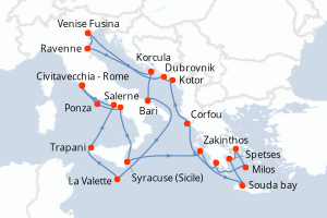 Itinéraire : Méditerranée & mers adjacentes