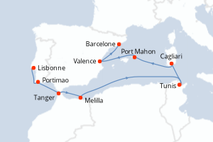 Itinéraire : Méditerranée & mers adjacentes