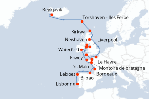 Itinéraire : Europe du Nord & Atlantique NE
