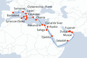Itinéraire : Méditerranée & mers adjacentes