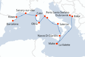 Itinéraire : Méditerranée & mers adjacentes
