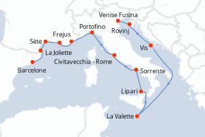 Itinéraire : Méditerranée & mers adjacentes