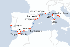 Itinéraire : Méditerranée & mers adjacentes