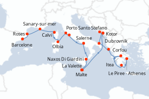 Itinéraire : Méditerranée & mers adjacentes