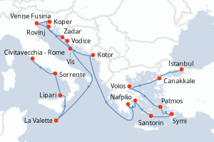 Itinéraire : Méditerranée & mers adjacentes
