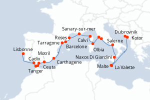 Itinéraire : Méditerranée & mers adjacentes