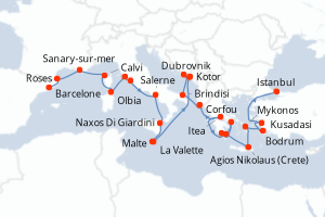 Itinéraire : Méditerranée & mers adjacentes