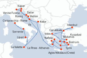 Itinéraire : Méditerranée & mers adjacentes