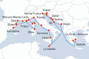 Itinéraire : Méditerranée & mers adjacentes
