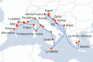 Itinéraire : Méditerranée & mers adjacentes