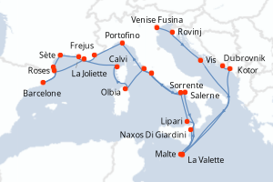 Itinéraire : Méditerranée & mers adjacentes