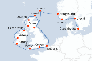 Itinéraire : Europe du Nord & Atlantique NE