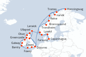 Itinéraire : Europe du Nord & Atlantique NE