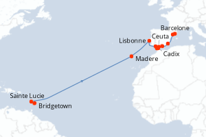 Itinéraire : Méditerranée & mers adjacentes