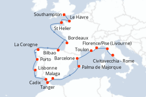 Itinéraire : Méditerranée & mers adjacentes
