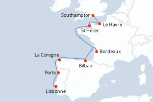 Itinéraire : Europe du Nord & Atlantique NE