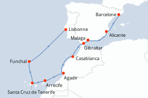 Itinéraire : Europe du Nord & Atlantique NE
