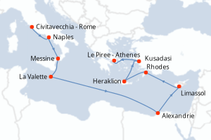 Itinéraire : Méditerranée & mers adjacentes