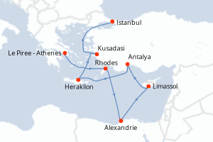 Itinéraire : Méditerranée & mers adjacentes