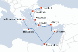 Itinéraire : Méditerranée & mers adjacentes