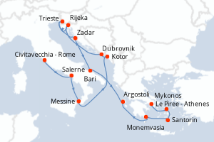 Itinéraire : Méditerranée & mers adjacentes