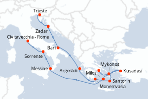Itinéraire : Méditerranée & mers adjacentes