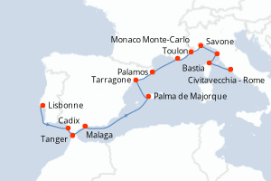 Itinéraire : Méditerranée & mers adjacentes