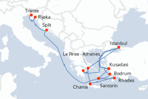 Itinéraire : Méditerranée & mers adjacentes
