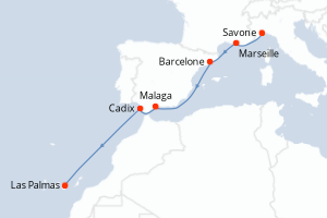 Itinéraire : Méditerranée & mers adjacentes