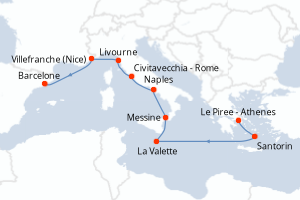 Itinéraire : Méditerranée & mers adjacentes